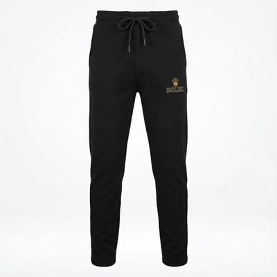Premium Quality Slim-Fit Joggers with Side Stripes - Black