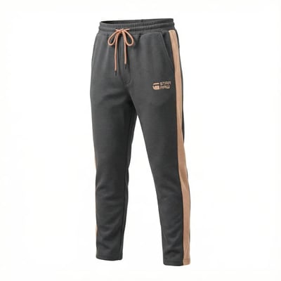 Star Raw Printed Premium Cotton Joggers for Men - Charcoal Grey