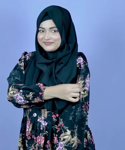এক্সক্লুসিভ চেরি প্রিন্ট টাইনি ও লার্জ ফ্লোরাল বোরকা