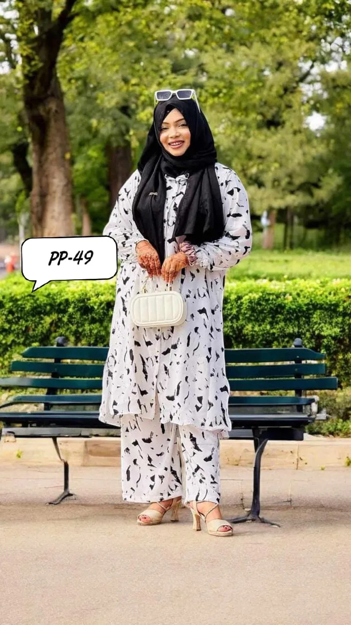 প্রিমিয়াম বাটার সিল্ক লিফ প্রিন্ট রেডিমেড টু-পিস সেট