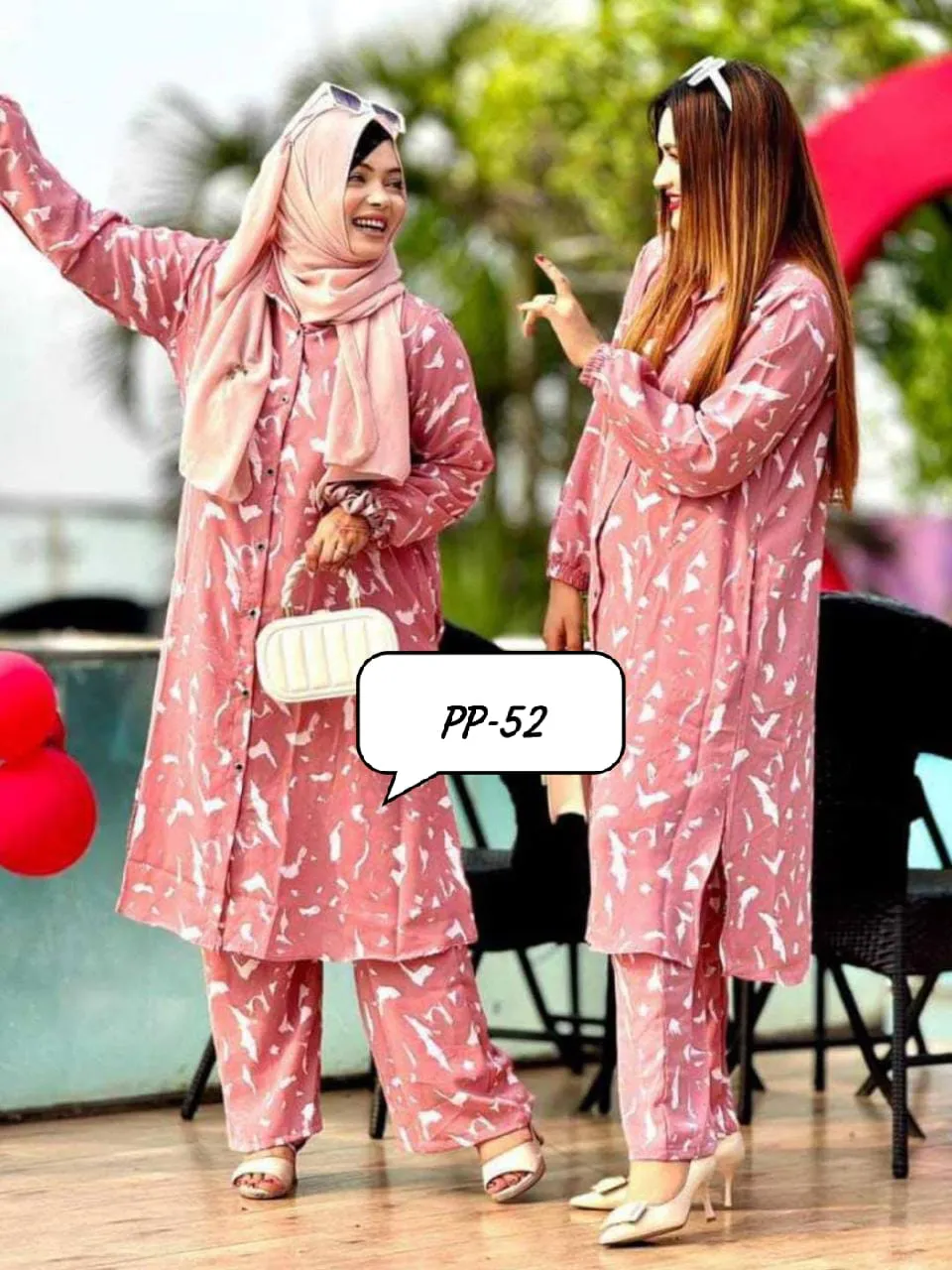 প্রিমিয়াম বাটার সিল্ক লিফ প্রিন্ট রেডিমেড টু-পিস সেট