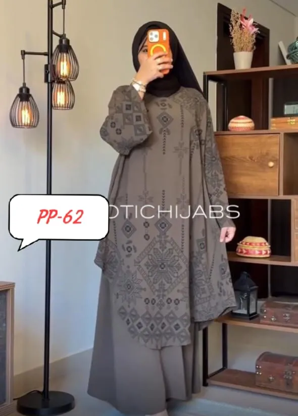 প্রিমিয়াম বাটার সিল্ক লিফ প্রিন্ট রেডিমেড টু-পিস সেট